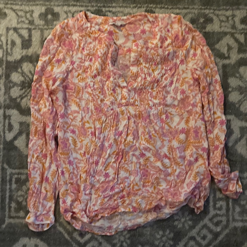 Lucky Brand Pretty Pink Floral Top